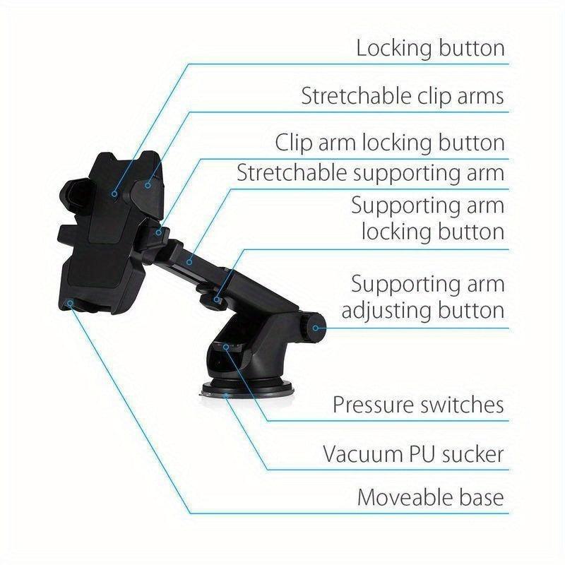 Universal Suction Cup Car Phone Holder GPS Stand