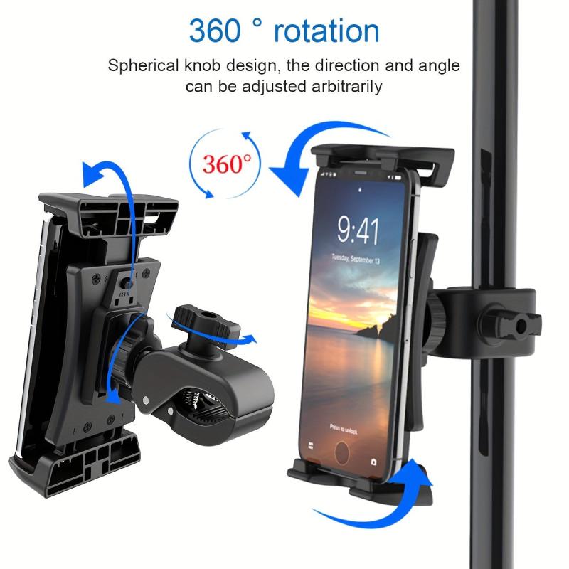 Exercise Bike Tablet Stand 360 Rotation Adjustable Phone Mount