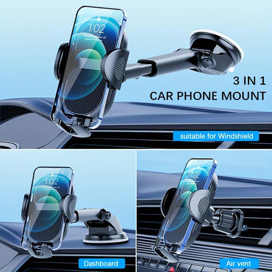 Car Phone Holder Mount Suction Stable Hook Windshield Dashboard Air Vent