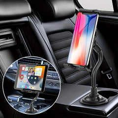 Car Cup Holder Phone & Tablet Mount Adjustable Gooseneck Cradle Holder