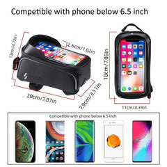 Waterproof Phone Stand Front Frame Bag for Bicycles