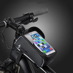 Waterproof Phone Stand Front Frame Bag for Bicycles
