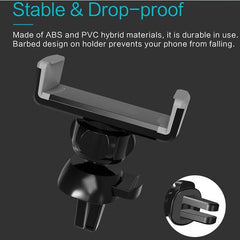 Car Phone Holder 360 Rotate Air Vent Mount Clip Stand Cellphone Support Holder