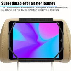 Adjustable Car Headrest Mount Holder with Silicone Cover Bracket