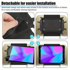 Adjustable Car Headrest Mount Holder with Silicone Cover Bracket