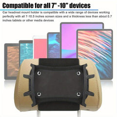 Adjustable Car Headrest Mount Holder with Silicone Cover Bracket