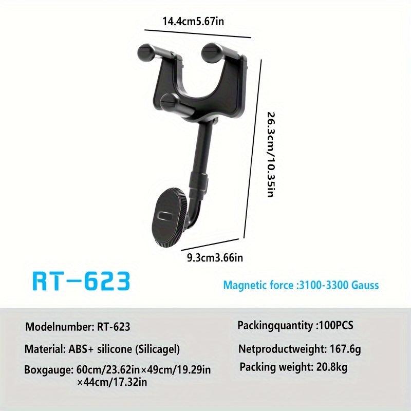 Car Rearview Mirror Phone Holder Universal Strong Magnetic Mount