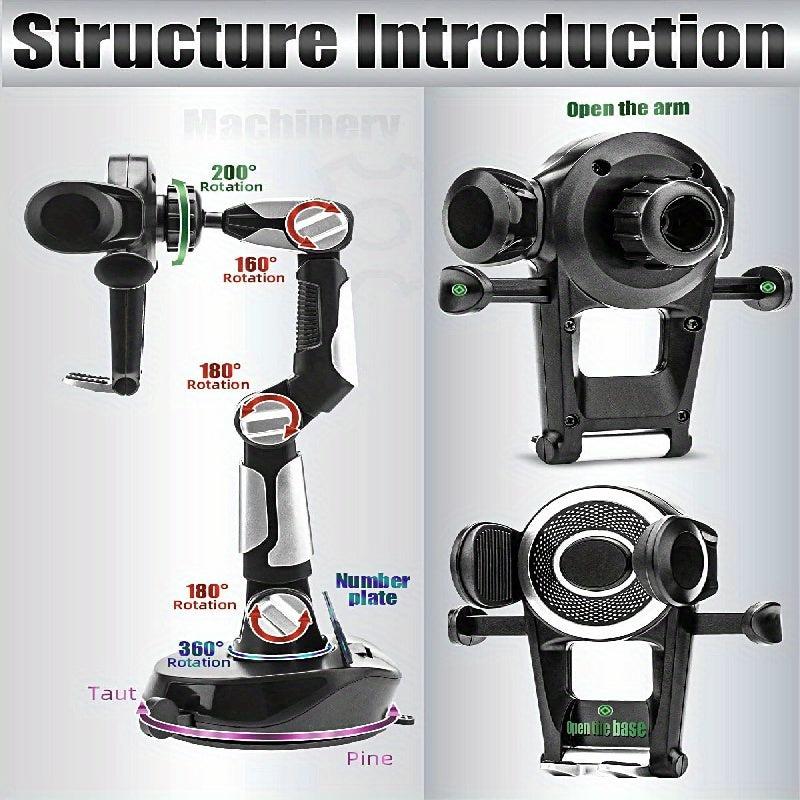 Universal Car Phone Holder with Robot Arm