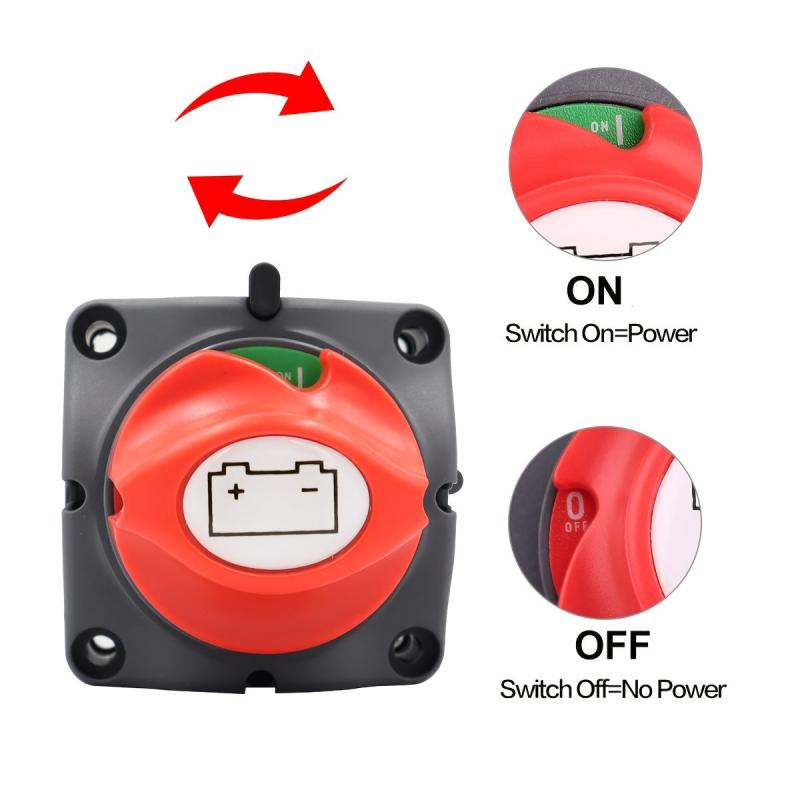 Waterproof Isolator Switch 12V 24V 48V for Boats Cars RVs ATVs UTVs
