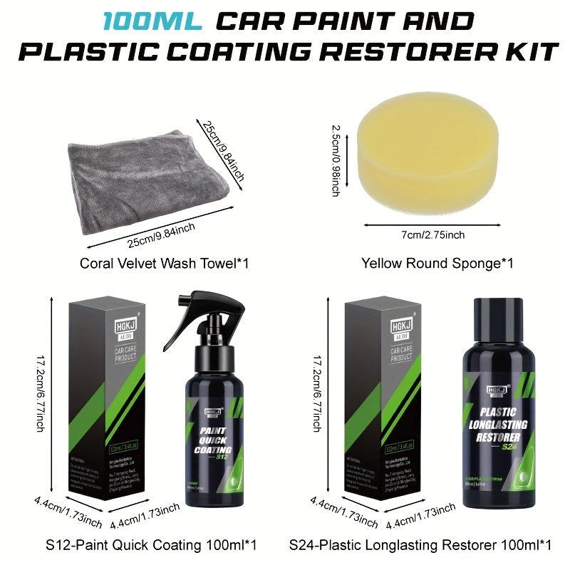 HGKJ Car Paint & Plastic Coating Restorer Kit 50-200ml Ceramic Coating Hydrophob