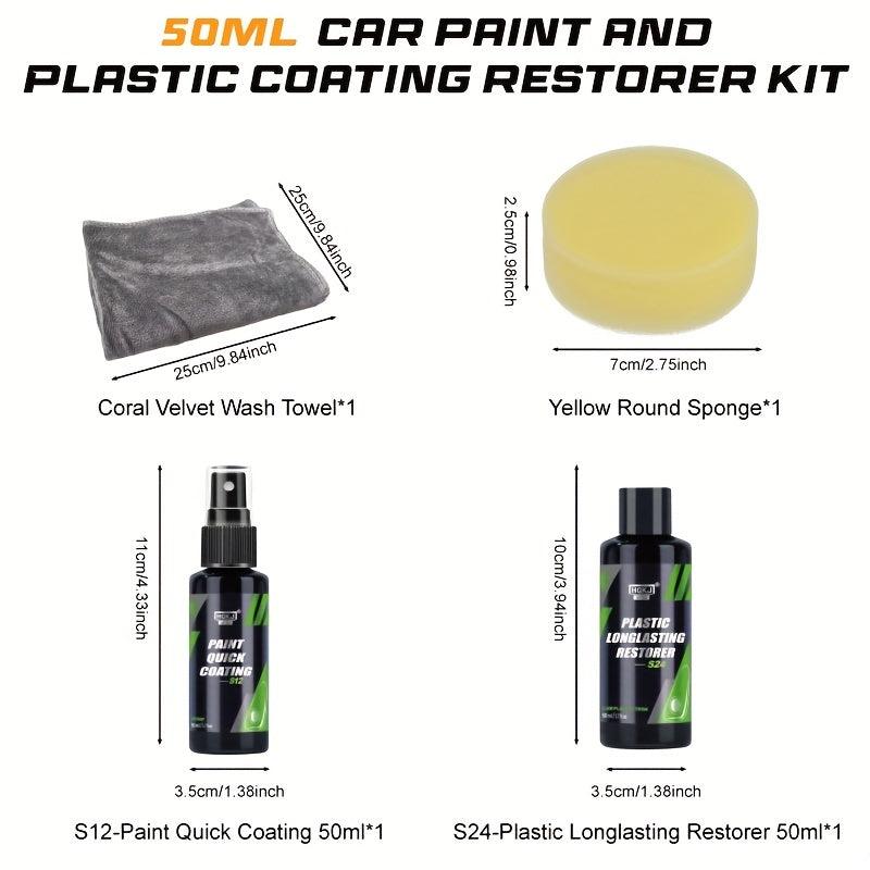HGKJ Car Paint & Plastic Coating Restorer Kit 50-200ml Ceramic Coating Hydrophob