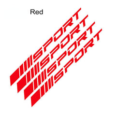 4pcs RV Stickers Wheels Rims Sport Racing Decal Emblem Car Styling SUV Tape