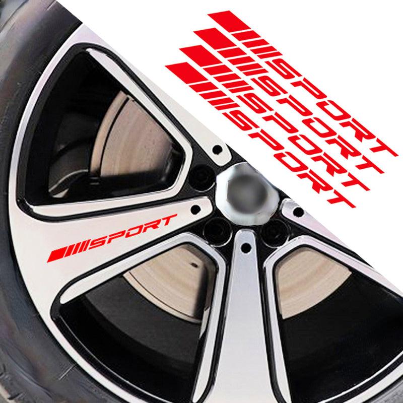 4pcs RV Stickers Wheels Rims Sport Racing Decal Emblem Car Styling SUV Tape