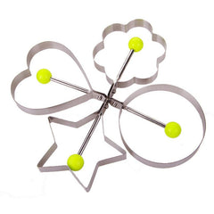 4pcs Stainless Steel Egg Shaper Mold Cooking Tool Set