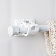 2pcs Adjustable Curtain Rod Clip Clamp Hook Holder Bracket Nail Wall Clip