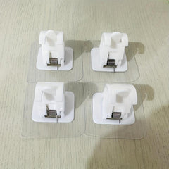 2pcs Adjustable Curtain Rod Clip Clamp Hook Holder Bracket Nail Wall Clip