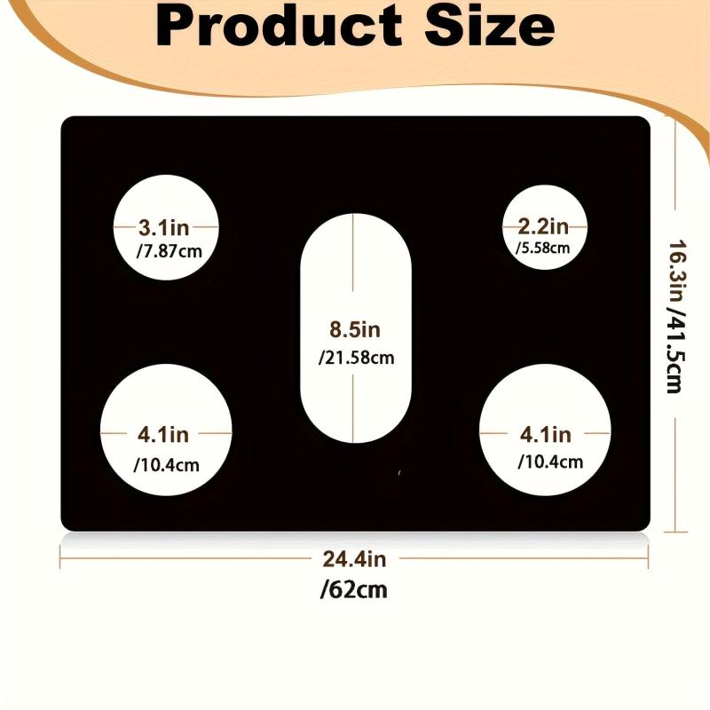6pcs Gas Range Stovetop Burner Protector Pad Liner Cover 0.15mm Extra Thick