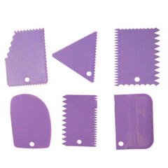 6pcs RV Dough Cake Cutter Slicer Spatula for Perfect Cakes DIY Smoother Edge