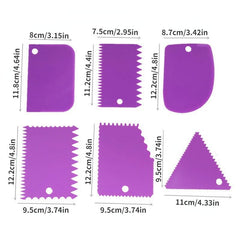 6pcs RV Dough Cake Cutter Slicer Spatula for Perfect Cakes DIY Smoother Edge