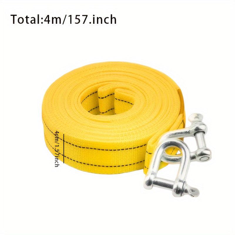 Car Trailer Rope Traction Rope Double layer Thickened Pull Rope 4 Meters 3 Tons