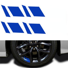 4pcs Reflective RV Wheel Rim Vinyl Sticker Auto Accessories Car Stickers