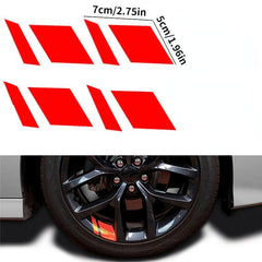 4pcs Reflective RV Wheel Rim Vinyl Sticker Auto Accessories Car Stickers