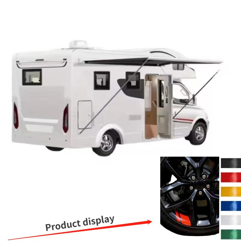 4pcs Reflective RV Wheel Rim Vinyl Sticker Auto Accessories Car Stickers