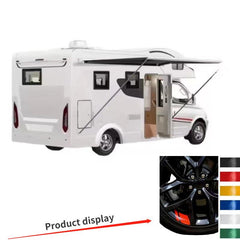 4pcs Reflective RV Wheel Rim Vinyl Sticker Auto Accessories Car Stickers