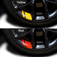 4pcs Reflective RV Wheel Rim Vinyl Sticker Auto Accessories Car Stickers