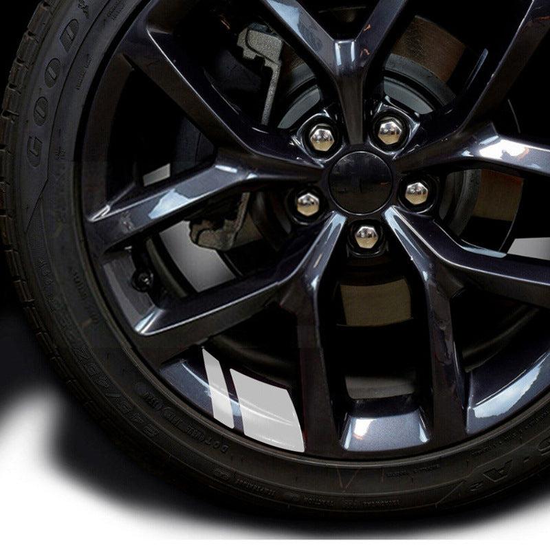 4pcs Reflective RV Wheel Rim Vinyl Sticker Auto Accessories Car Stickers