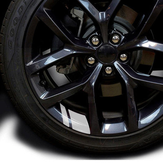 4pcs Reflective RV Wheel Rim Vinyl Sticker Auto Accessories Car Stickers