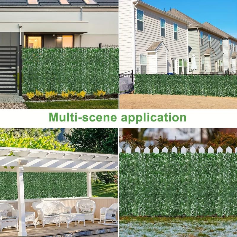 Faux Ivy Leaf Fence Screen for Outdoor Garden Decoration 3.2ft x 9.8ft