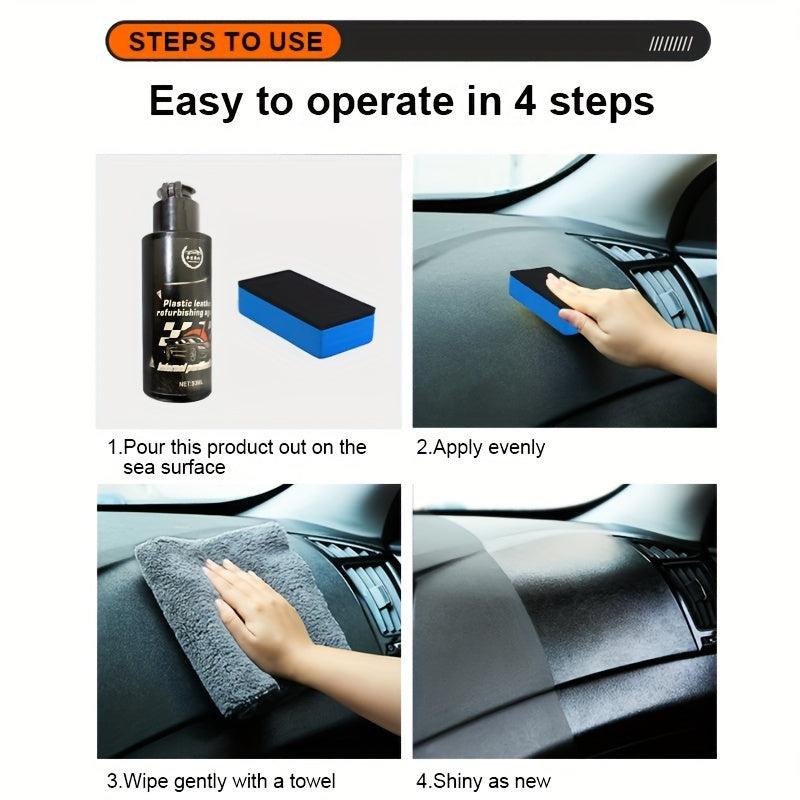Permanent Plastic Trim Solution Restores Finish Gloss