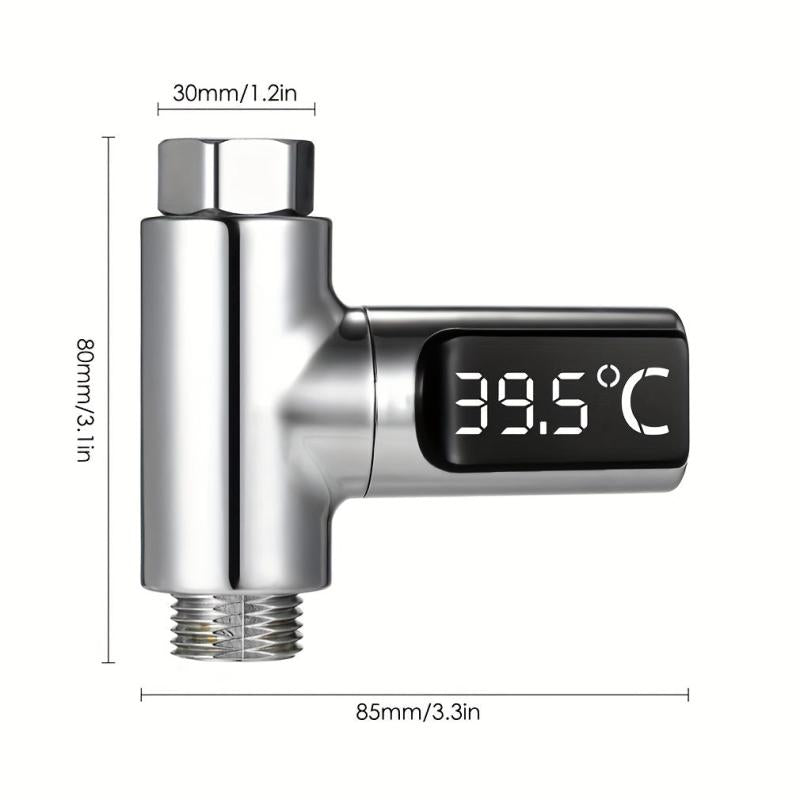 Smart Water Shower Thermometer, Electricity Generating