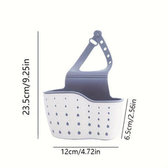 Double Layer Sink Drainage Basket Hanging Bag Faucet Dishwashing Sponge Storage
