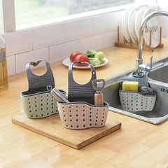 Double Layer Sink Drainage Basket Hanging Bag Faucet Dishwashing Sponge Storage