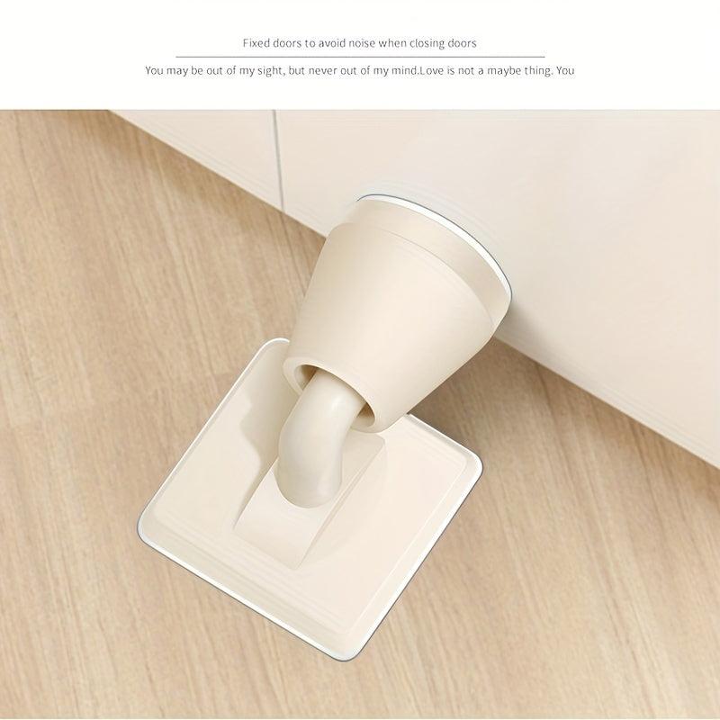 1pc Silicone Door Stop & Wall Protector Adhesive Bumper Floor Pad Holder