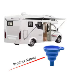 RV Silicone Foldable Funnel Portable Car Kitchen Refueling Funnel