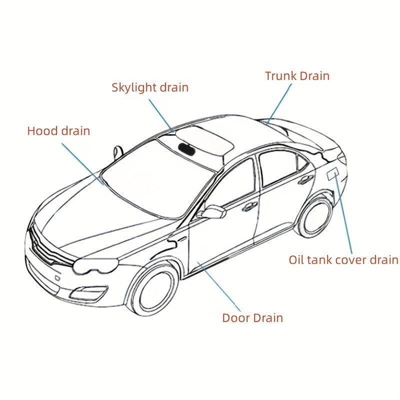 Drain Cleaner Brush Set for Car Sunroof, Door, Refrigerator, Fuel Tank