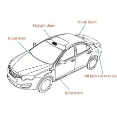 Drain Cleaner Brush Set for Car Sunroof, Door, Refrigerator, Fuel Tank