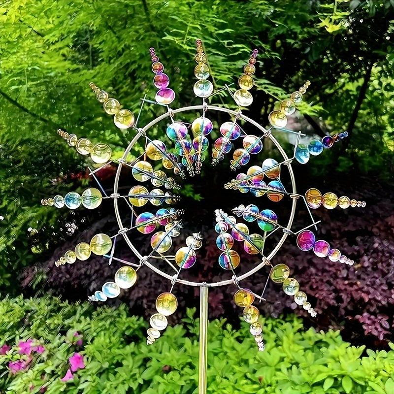 Metal Wind Spinner 3D Wind Catcher Outdoor Patio Decor