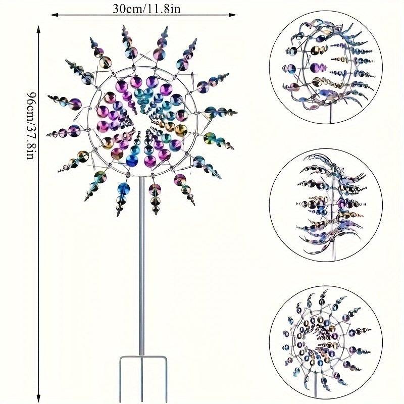 Metal Wind Spinner 3D Wind Catcher Outdoor Patio Decor
