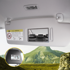 Car Interior Mirror Stainless Steel Makeup Mirror Auto Visor HD