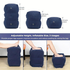 Travel Comfort Inflatable Foot Rest Pillow for Airplanes Cars RVs Trains
