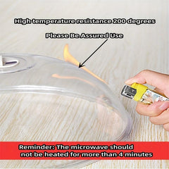 Glass Microwave Oven Splash Proof Pot Cover Transparent Food Cover