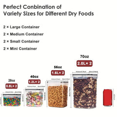 10pcs Airtight Food Storage Containers Set with Lids BPA-Free Kitchen Canisters