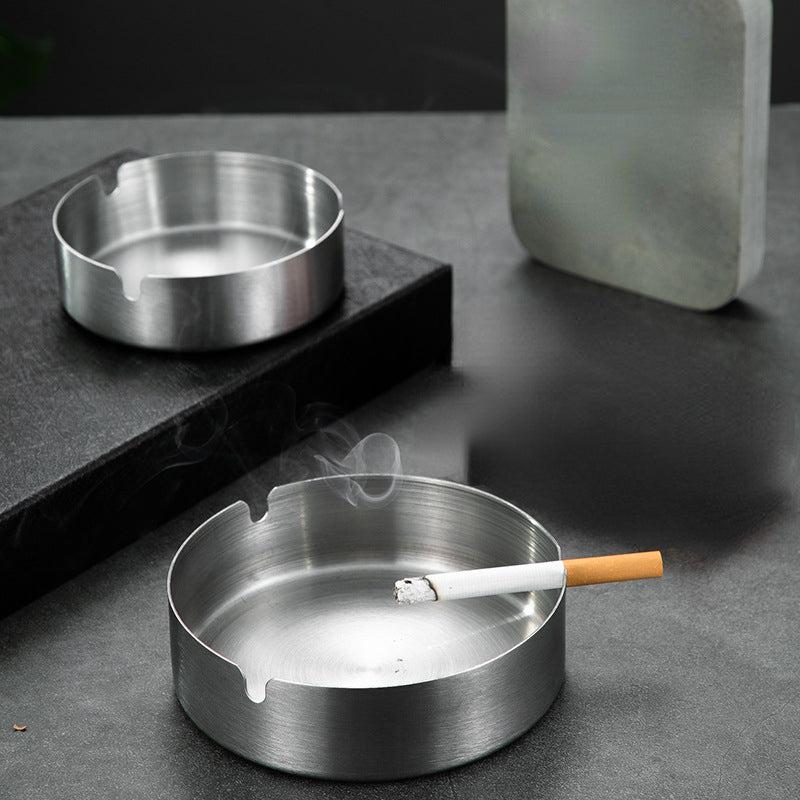 RV Stainless Steel Cigarette Ashtray Portable Silvery Metal Ash Tray