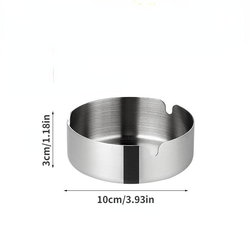 RV Stainless Steel Cigarette Ashtray Portable Silvery Metal Ash Tray