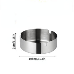 RV Stainless Steel Cigarette Ashtray Portable Silvery Metal Ash Tray