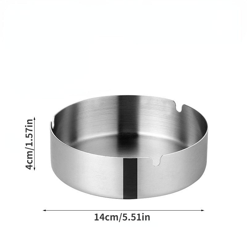 RV Stainless Steel Cigarette Ashtray Portable Silvery Metal Ash Tray